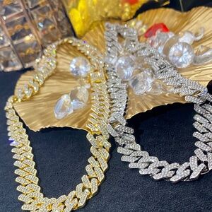 Elegant Gold and Silver Women's Necklace two piece at 20 inch